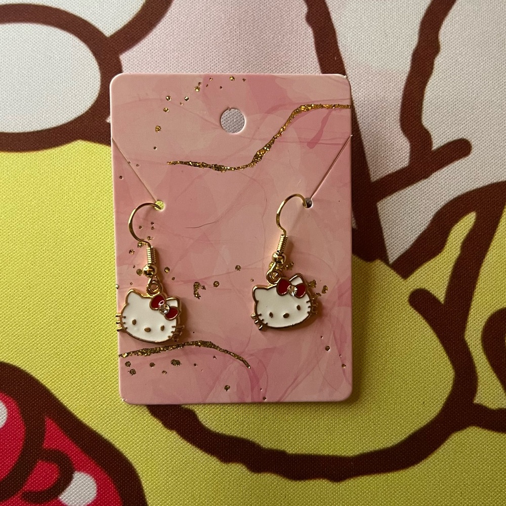 Delicate Hello Kitty earrings
